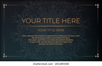 Dark green luxury background with abstract ornament. Elegant and classic vector elements ready for print and typography.