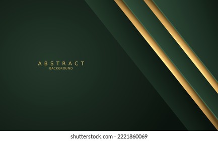 dark green luxury premium background and gold line.