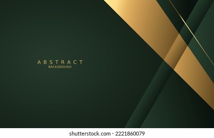 dark green luxury premium background and gold line.