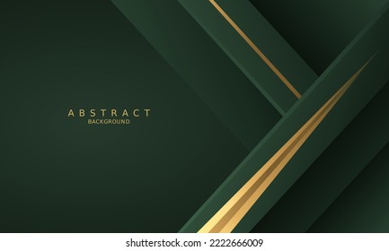 dark green luxury premium background and gold line.