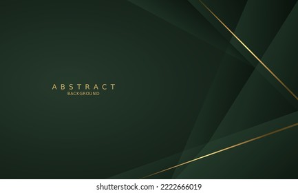 dark green luxury premium background and gold line.