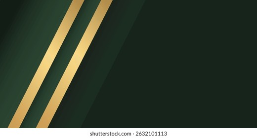 dark green luxury premium background and gold line.
