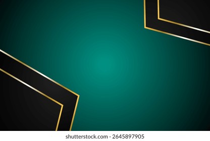 dark green luxury premium background and gold line.