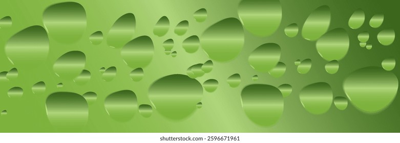 Dark green metal abstract background with shiny rock shape graphic. Modern blue gradient circle. Dynamic shape. Horizontal banner template. Suitable for covers, 