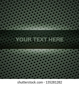 Dark green  metal background, vector illustration