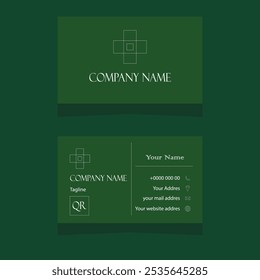 Dark Green modern professional business card design