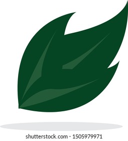 dark green natural leaf graphic vector