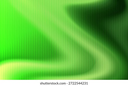 Vidrio acanalado degradado de neón verde oscuro. Fondo de textura de vidrio acanalado de Vector. Gradiente de malla. superficie de baño acanalada de acrílico. Superposición semitransparente de fondo de vidrio rojo. Ventana de pared de baño
