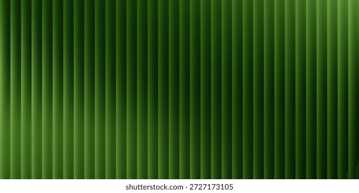 Dunkelgrünes Neon-Gradienten-Rippenglas. Vektor geripptes Glas Textur Hintergrund. Netzverlauf. Acryl gerippte Badoberfläche. Halbtransparente Überlagerung auf Reedglas-Hintergrund. Badewannenfenster