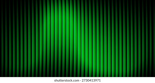 Vidrio acanalado degradado de neón verde oscuro. Fondo de textura de vidrio acanalado de Vector. Gradiente de malla. superficie de baño acanalada de acrílico. Superposición semitransparente de fondo de vidrio rojo. Ventana de pared de baño

