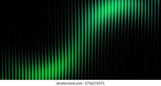 Dark green neon gradient ribbed glass. Vector ribbed glass texture background. Mesh gradient. acrylic ribbed bath surface. Reeded glass background semitransparent overlay. Bath wall window - Powered by Shutterstock - Get 15% off with code: PIKWIZARD15