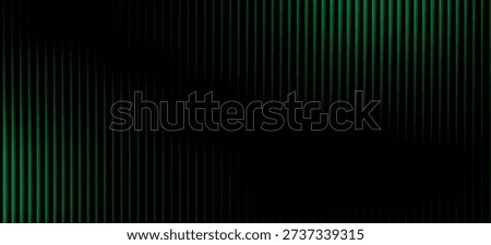 Dark green neon gradient ribbed glass. Vector ribbed glass texture background. Mesh gradient. acrylic ribbed bath surface. Reeded glass background semitransparent overlay. Bath wall window


