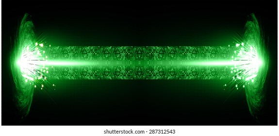 Dark green neon grow light Abstract Technology background for computer graphic website internet and business. circuit. illustration. infographics. ray. bright. pixel. Spark.