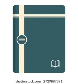 Um notebook verde-escuro com uma faixa bege e um ícone branco simples na tampa, colocado sobre um fundo branco limpo. O design do notebook é moderno e elegante, o que o torna perfeito para escrita, leitura ou planejamento. Sua cor verde-escura dá-lhe um olhar profissional e sofisticado, enquanto a faixa bege acrescenta um toque de calor e criatividade.