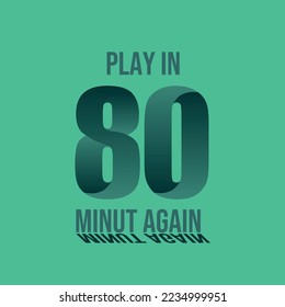 Dark green number on circle with green background