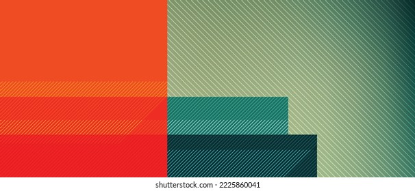 Dark green and orange abstract background geometry shine.Premium design with diagonal lines. template for digital business banner.illustration technology.