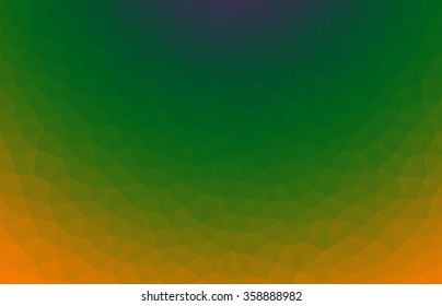 Dark green orange abstract geometric low poly background. Abstract vector wallpaper. Vector illustration for business, web, and applications.