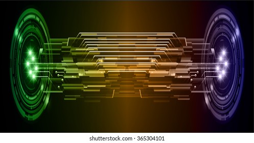 dark green orange blue Light Abstract Technology background for computer graphic website internet and business. circuit. illustration.digital.infographics. binary code. zero one. eye