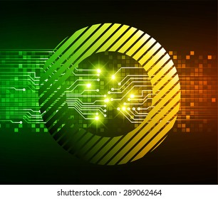 dark green orange color Light Abstract Technology background for computer graphic website internet and business. circuit. vector illustration. abstract digital . infographics. Grid mesh table