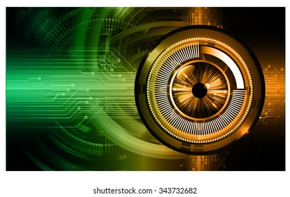 dark green orange eye Light Abstract Technology background for computer graphic website internet and business. circuit. illustration.digital.infographics. binary code. zero one. vector