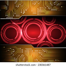 Dark green orange Light Abstract Technology background for computer graphic website internet. circuit. 