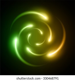 dark green orange Light Abstract Technology background for computer graphic website internet and business. illustration. infographics.binary code vector.Spark.molecule atom electron neutron nuclear.