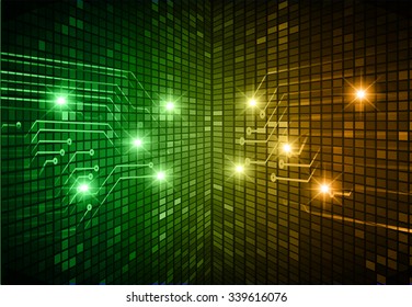 dark green orange Light Abstract Technology background for computer graphic website internet and business. circuit. vector illustration. abstract. infographics. motion move blur.neon. pixel