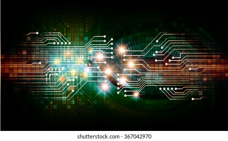 dark green orange Light Abstract Technology background for computer graphic website internet and business. circuit. illustration.digital.infographics. binary code. www.vector.motion. eye scan virus