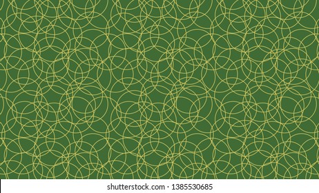 Dark Green Overlapping Circles Background Pattern