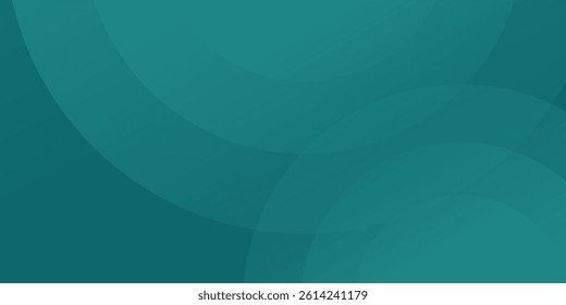 Dark green paper waves abstract banner design. Emerald green elegant wavy vector background
