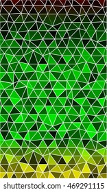 dark green pattern for a banner in a mosaic of triangles. origami. vector illustration. to design banners, flyers, business brochures