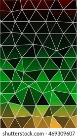 dark green pattern for a banner in a mosaic of triangles. origami. vector illustration. to design banners, flyers, business brochures