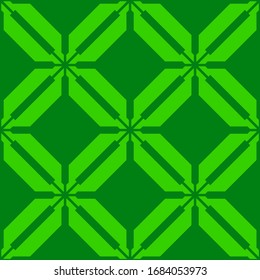 Dark green pattern on light green background. 