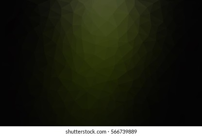 Dark Green Pattern. Seamless triangular template. Geometric sample. Repeating routine with triangle shapes. Seamless texture for your design. Pattern can be used for background.
