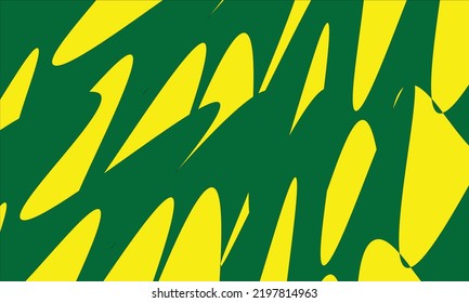 Dark Green Pattern Yellow Background