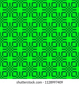 Dark green patterns on light green background, seamless pattern
