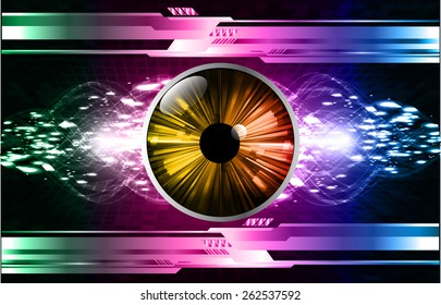 dark green pink blue color Light Abstract Technology background for computer graphic website internet and business. circuit. orange eye.