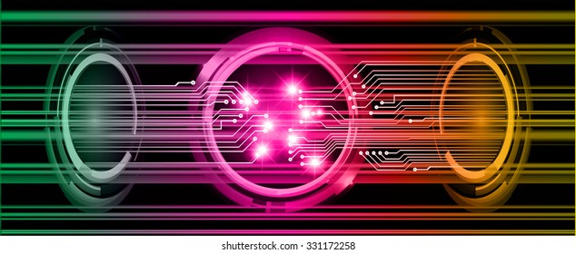 Dark green pink yellow Light Abstract Technology background for computer graphic website internet business. circuit. vector illustration. infographics. motion move blur.neon.