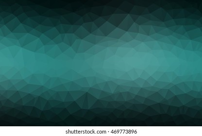 Dark green polygon abstract template. Creative geometric illustration in Origami style with gradient. The polygonal design can be used for your web site.