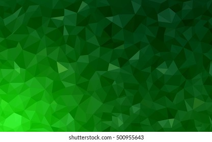 Dark green polygonal background. Creative illustration in halftone style with gradient. The polygonal design can be used for your web site.