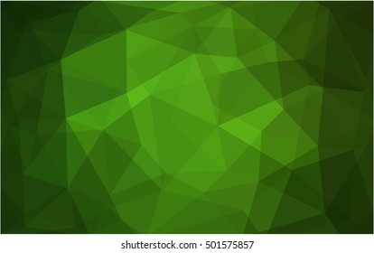 Dark green polygonal background. An elegant bright illustration with gradient. A completely new template for your business design.