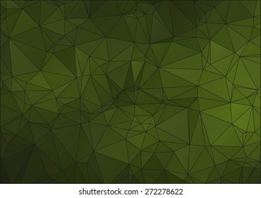 Dark Green polygonal background for your web design