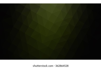 Dark green polygonal illustration, which consist of triangles. Geometric background in Origami style with gradient. Triangular design for your business in vector.