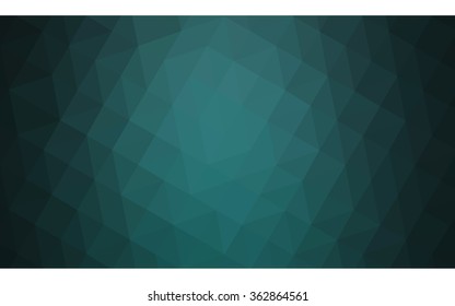 Dark green polygonal illustration, which consist of triangles. Geometric background in Origami style with gradient. Triangular design for your business in vector.
