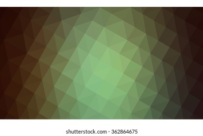 Dark green polygonal illustration, which consist of triangles. Geometric background in Origami style with gradient. Triangular design for your business in vector.