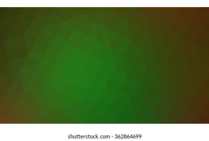Dark green polygonal illustration, which consist of triangles. Geometric background in Origami style with gradient. Triangular design for your business in vector.