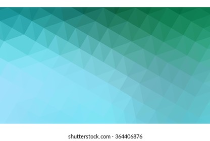 Dark green polygonal illustration, which consist of triangles. Geometric background in Origami style with gradient. Triangular design for your business in vector.