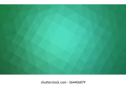Dark green polygonal illustration, which consist of triangles. Geometric background in Origami style with gradient. Triangular design for your business in vector.