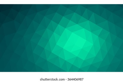 Dark green polygonal illustration, which consist of triangles. Geometric background in Origami style with gradient. Triangular design for your business in vector.