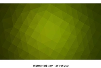 Dark green polygonal illustration, which consist of triangles. Geometric background in Origami style with gradient. Triangular design for your business in vector.